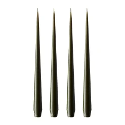 Bougie ester & erik Lot de 4 mat, mörk deep forest, 32 cm