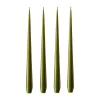 Bougie ester & erik Lot de 4 laquée, olive glow, 32 cm