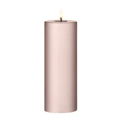 Bougie LED bloc Ester & Erik, 94 Champagne Metallic, 20cm