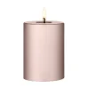 Bougie LED bloc Ester & Erik, 94 Champagne Metallic, 10cm