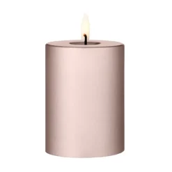 Bougie LED bloc Ester & Erik, 94 Champagne Metallic, 10cm