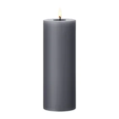 Bougie LED bloc Ester & Erik, 74 Dark Slate, 20cm
