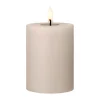 Bougie LED bloc Ester & Erik, 22 Linen Grey, 10cm