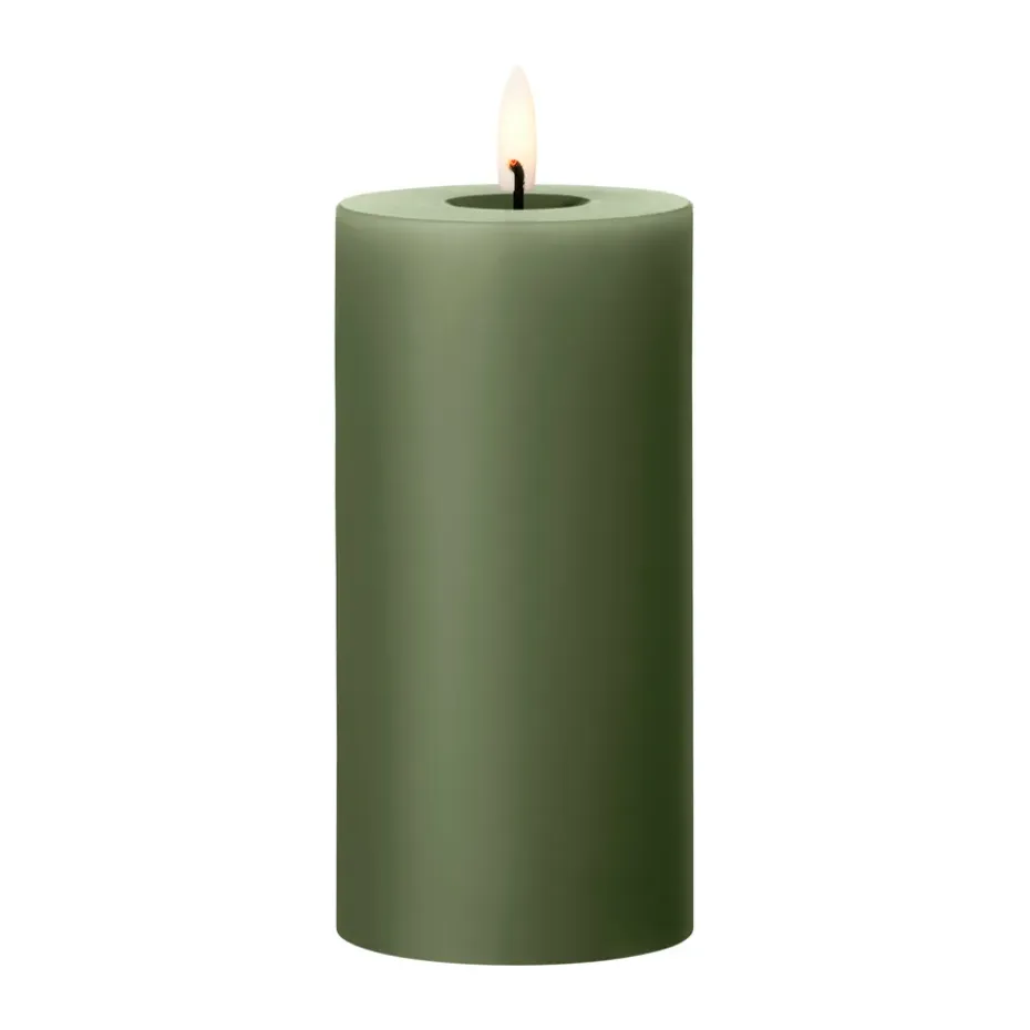 Bougie LED bloc Ester & Erik, 70 Green Soil, 15cm