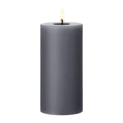 Bougie LED bloc Ester & Erik, 74 Dark Slate, 15cm