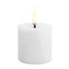 Bougie LED en bloc Uyuni Melted, Blanc, Ø5x4,5 cm