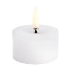 Bougie LED en bloc Uyuni Melted, Blanc, Ø5x2,8 cm