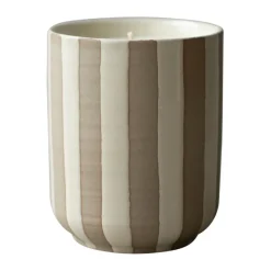 Bougie parfumée Burn 60 h, Rayures crème