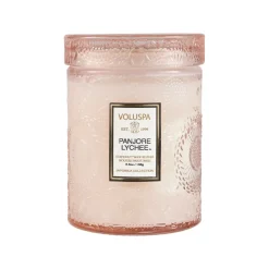 Bougie parfumée Japonica pot en verre 50 heures, Panjore Lychee