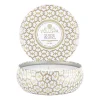 Bougie parfumée Maison Blanc 3-wick Tin 40 heures, Suede Blanc