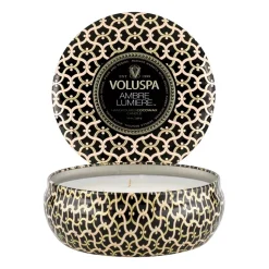 Bougie parfumée Maison Noir 3-wick Tin 40 heures, Ambre Lumiere