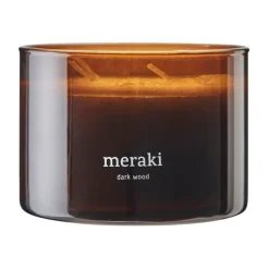 Bougie parfumée Meraki, 60 heures, Bois foncé