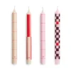 Bougie Pattern mix lot de 4, Reds-bordeaux