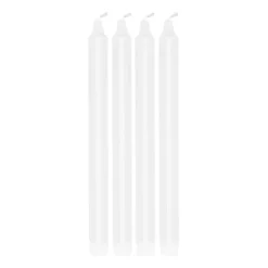 Bougie pour chandelier Ambiance 27 cm, lot de 4, Blanc