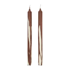 Bougie stéarine Dryp Lot de 2, Dark Chocolate