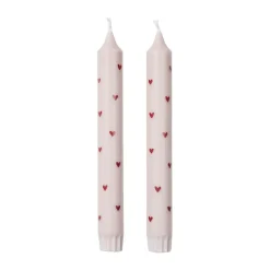 Bougies Amor 2 pièces, Light pink-red