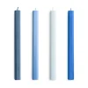 Bougies Hexagon Candle, lot de 4, Blues