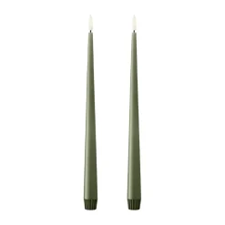 Bougies LED ester & erik lot de 2, 70 Green Soil , 30 cm