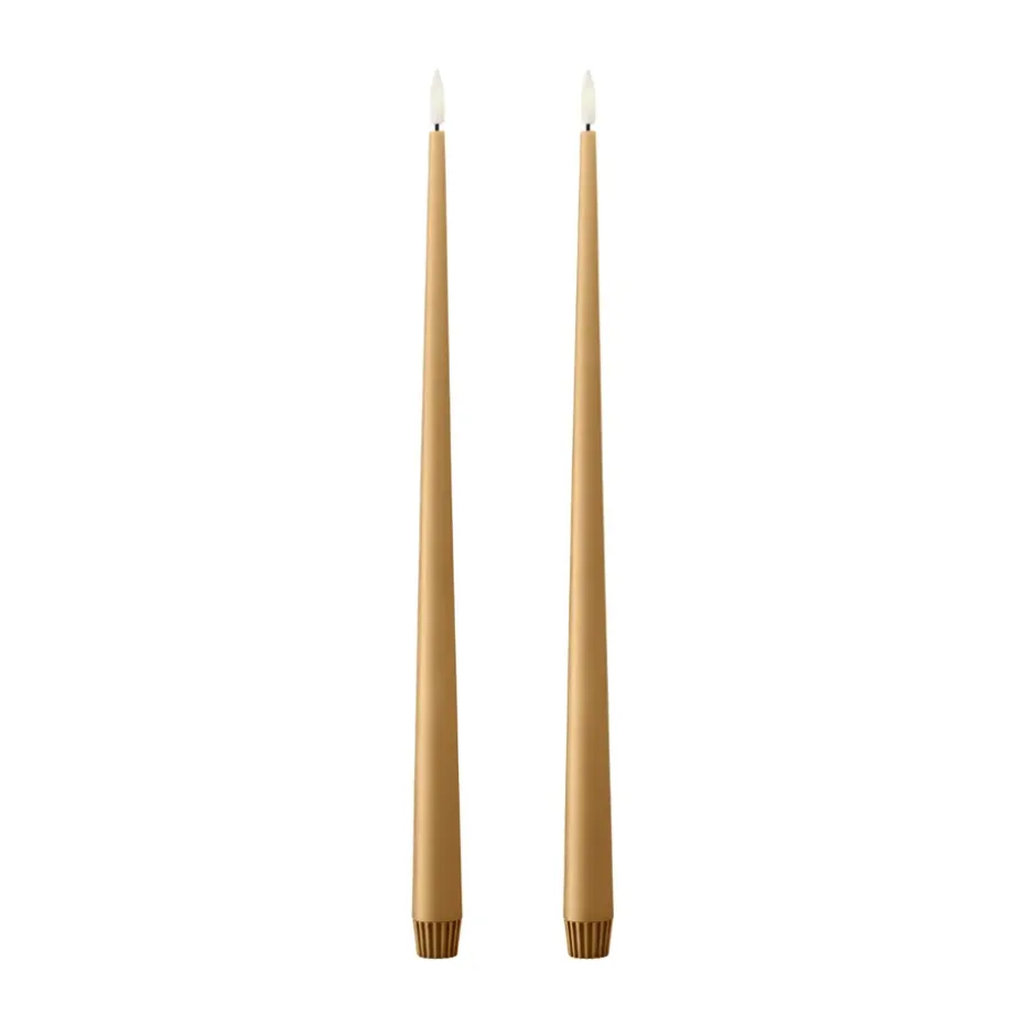 Bougies LED ester & erik lot de 2, 27 Almond butter, 40cm