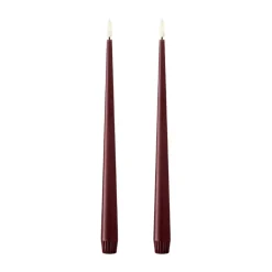 Bougies LED ester & erik lot de 2, 44/2 Deep Wine , 30 cm