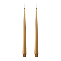 Bougies LED ester & erik lot de 2, 27 Almond butter , 30 cm