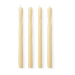 Bougies Twist 30 cm, lot de 4, Ivory
