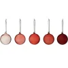 Boule de Noël Iittala 80 mm lot de 5, Rouge
