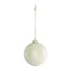 Boule de Noël Norille Ø11 cm, Off white, nervuré