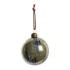 Boule de Noël ronde Nosille Ø8 cm, Argent-or