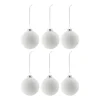 Boule de Noël Snowing lot de 6, Blanc