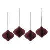 Boules de Noël Onion lot de 4, Rouge