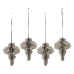 Boules de Noël Spira lot de 4, Beige