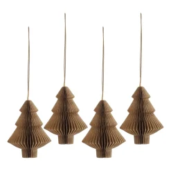 Boules de Noël Tree lot de 4, Naturel