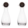 Bouteille à huile/vinaigre avec boule en liège Nature Lot de 2 35cl, Transparent-marron foncé