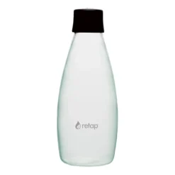 Bouteille en verre avec bouchon à vis Retap Go 08 80 cl, Black