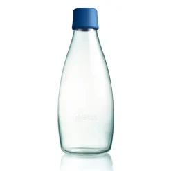 Bouteille en verre Retap 0,8 L, bleu foncé