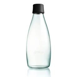 Bouteille en verre Retap 0,8 L, noir