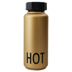 Bouteille isotherme Design Letters, Doré