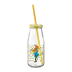 Bouteille Pippi avec couvercle et paille 450 ml, Hoppsansa