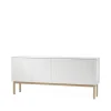 Buffet Beam, laqué blanc, structure en chêne huilé blanc