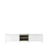 Buffet Molto bas, blanc/chêne, 3 sections