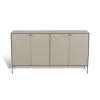 Buffet Volt 80x148 cm, Beige-acier inoxydable