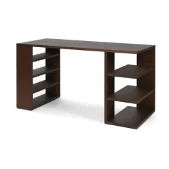 Bureau Edre 137x65x73,5 cm, Pin foncé taché