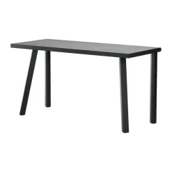 Bureau Homework 140x60 cm, Frêne teinté en noir