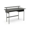 Bureau Luna avec étagère, Chêne gris