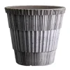 Cache-pot Atlas raw avec soucoupe, Gris, Ø18 cm