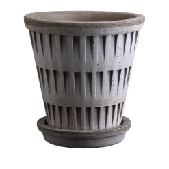 Cache-pot Atlas raw, Gris, Ø14 cm