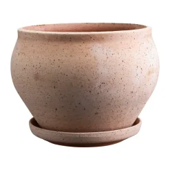 Cache-pot avec soucoupe Delphi 2 pièces, Rose, Ø24 cm, low