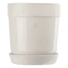 Cache-pot Elise avec soucoupe Ø17 cm, Blanc