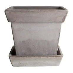 Cache-pot Gaia raw, Grey, Ø25 cm